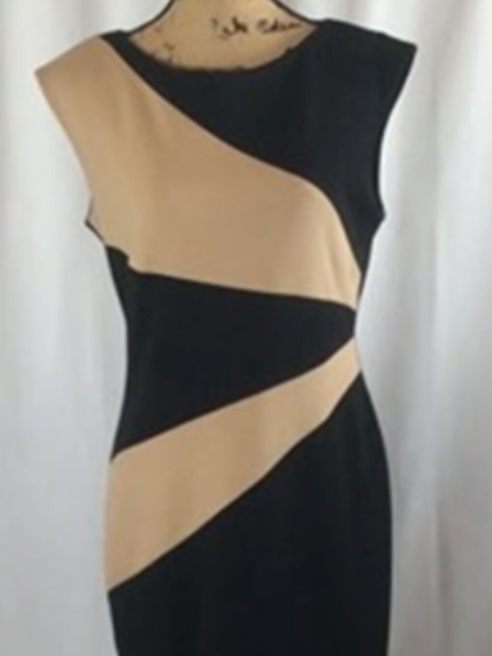 Calvin Klein Black/Taupe Dress